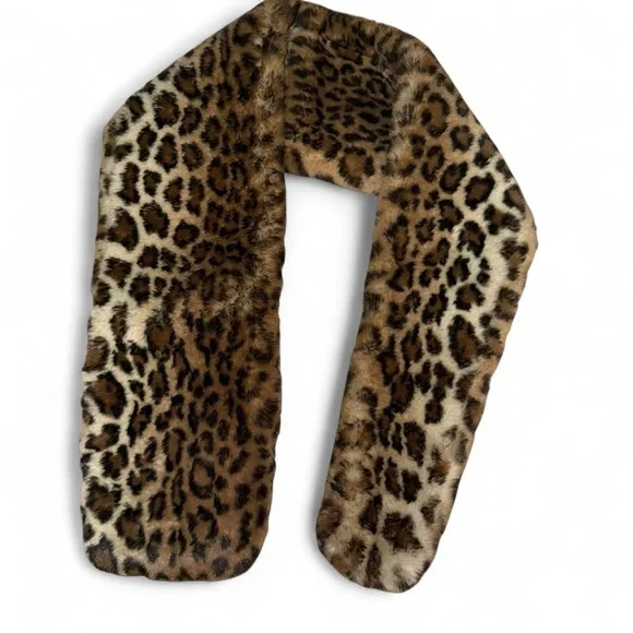 Leopard Print Faux Fur Scarf Cabi - Picture 4 of 5